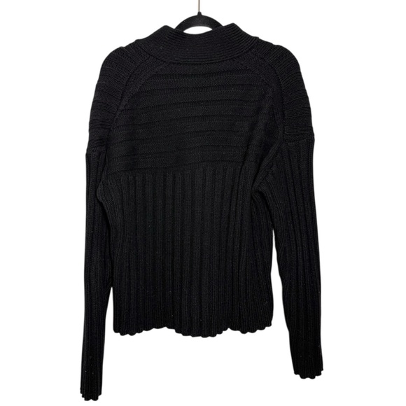 Everlane Black Wool Cashmere V Neck Cardigan Sweater - Small - Picture 2 of 8